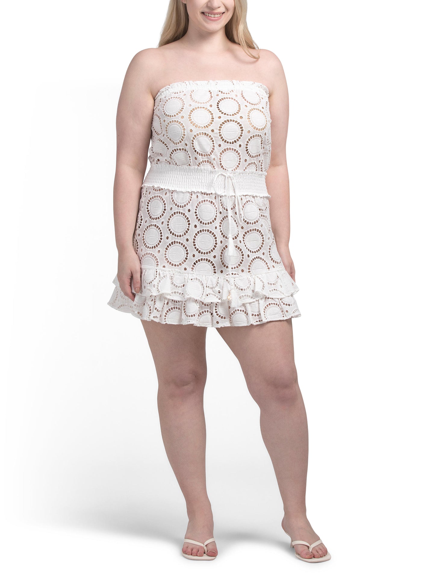 MILLY Verity Pambıq Eyelet Mini Geyim