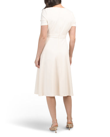 LONDON TIMES Midi Fit And Flare Geyimi Hardware Boyunluq