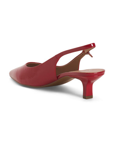 LINEA PAOLO Patent Leather Cecil Topuqlu Ayaqqabı