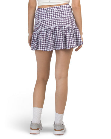 GOTTEX Houndstooth Back Yoke Skort