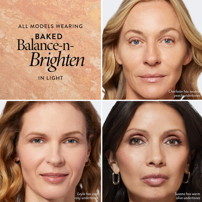 Laura Geller Balance and Brighten Rəng Düzəldən Bişirilmiş Powder Tonal Krem + FlashProof Anti-Isti Axac Setting Spreyı Dəsti