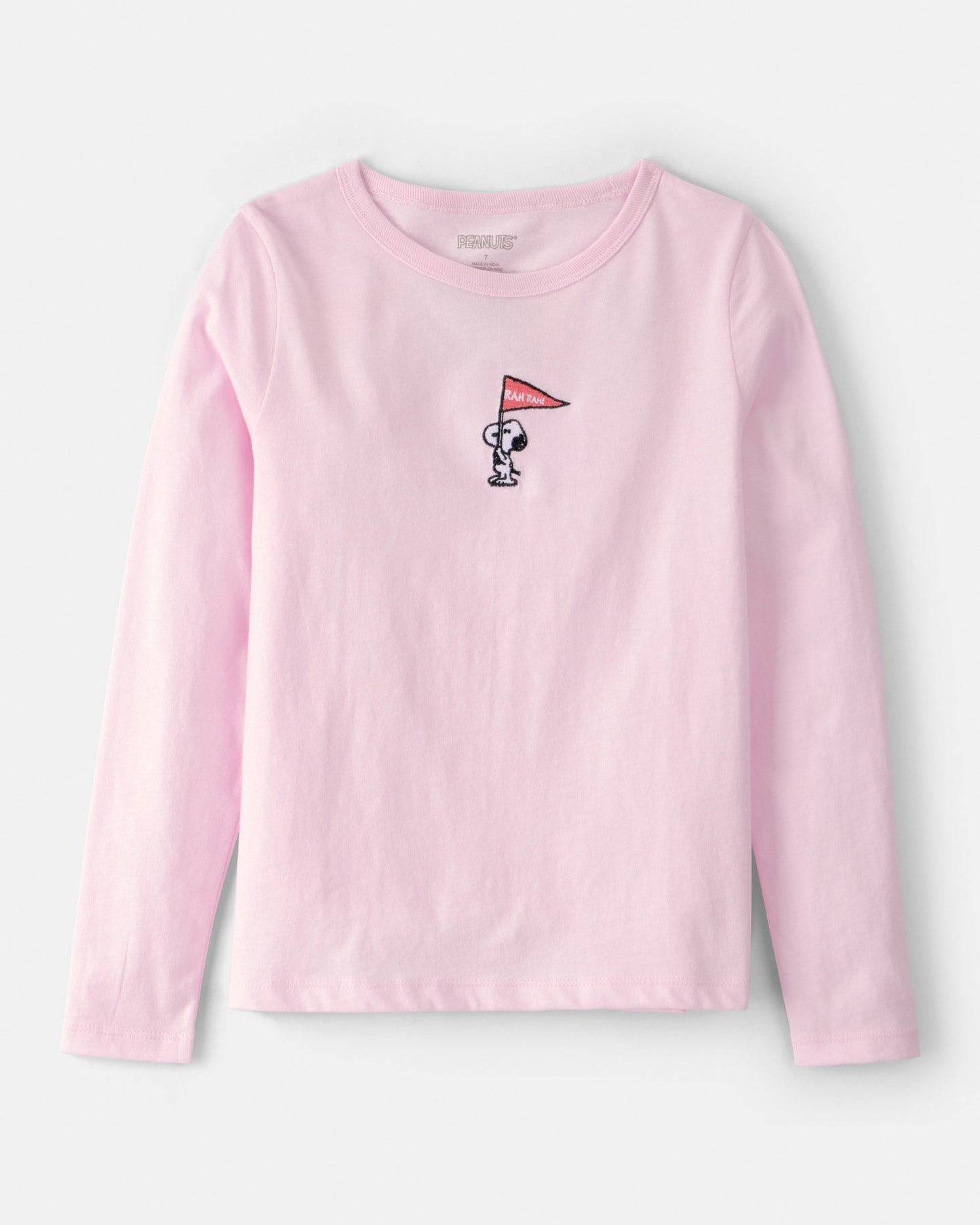 OshKosh B'gosh Qız Uşaq Fıstık Snoopy Uzun Təkəlli Bluzka - Çəhrayı