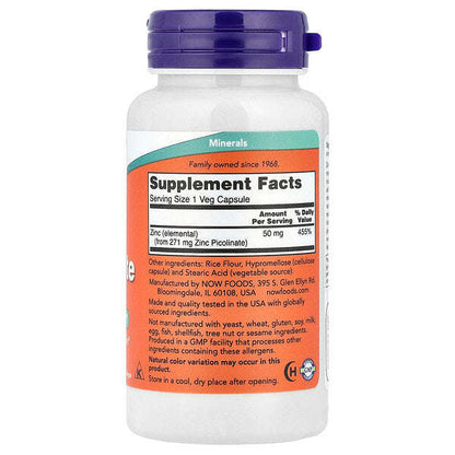 Now Foods Çinko Pikolinat 50 Mq 120 Vegetarian Kapsul YoxYox