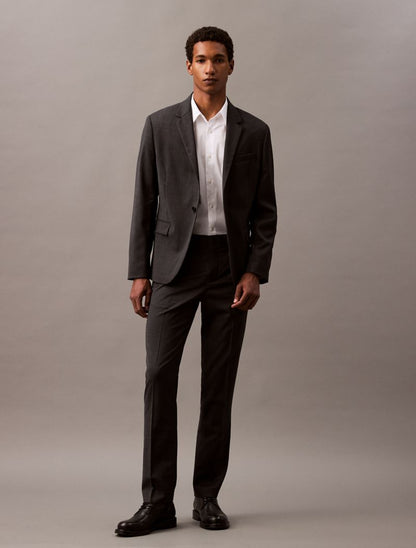 Calvin Klein Yun Qarışığı Tək Cərgəli Blazer
