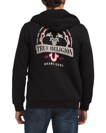 TRUE RELIGION Sunrise Buddha Zip Huddi