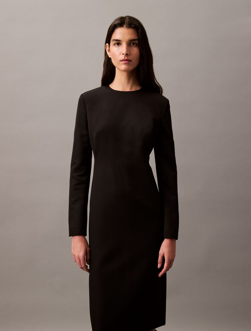 Calvin Klein Krep Midi Geyim