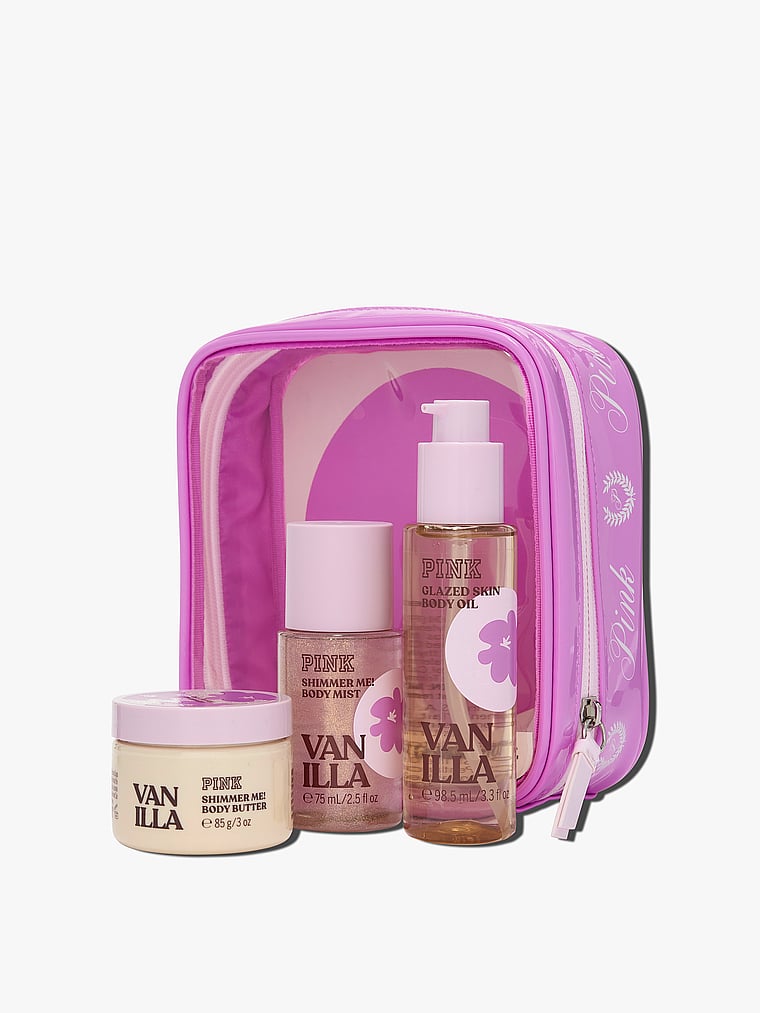 PINK Let's Glow Away Shimmer Səyahət Dəsti
