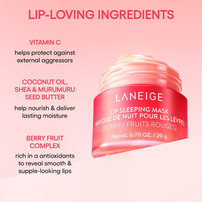 LANEIGE Dodaq Yatış Maskası – C Vitamini ilə İntensiv Nəmləndirmə Dodaq Müalicəsi