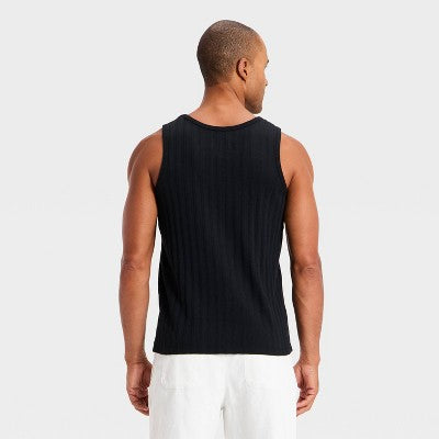 Kişi Yüksəkdən Toxumalı Tanktop - Goodfellow & Co Ağ M