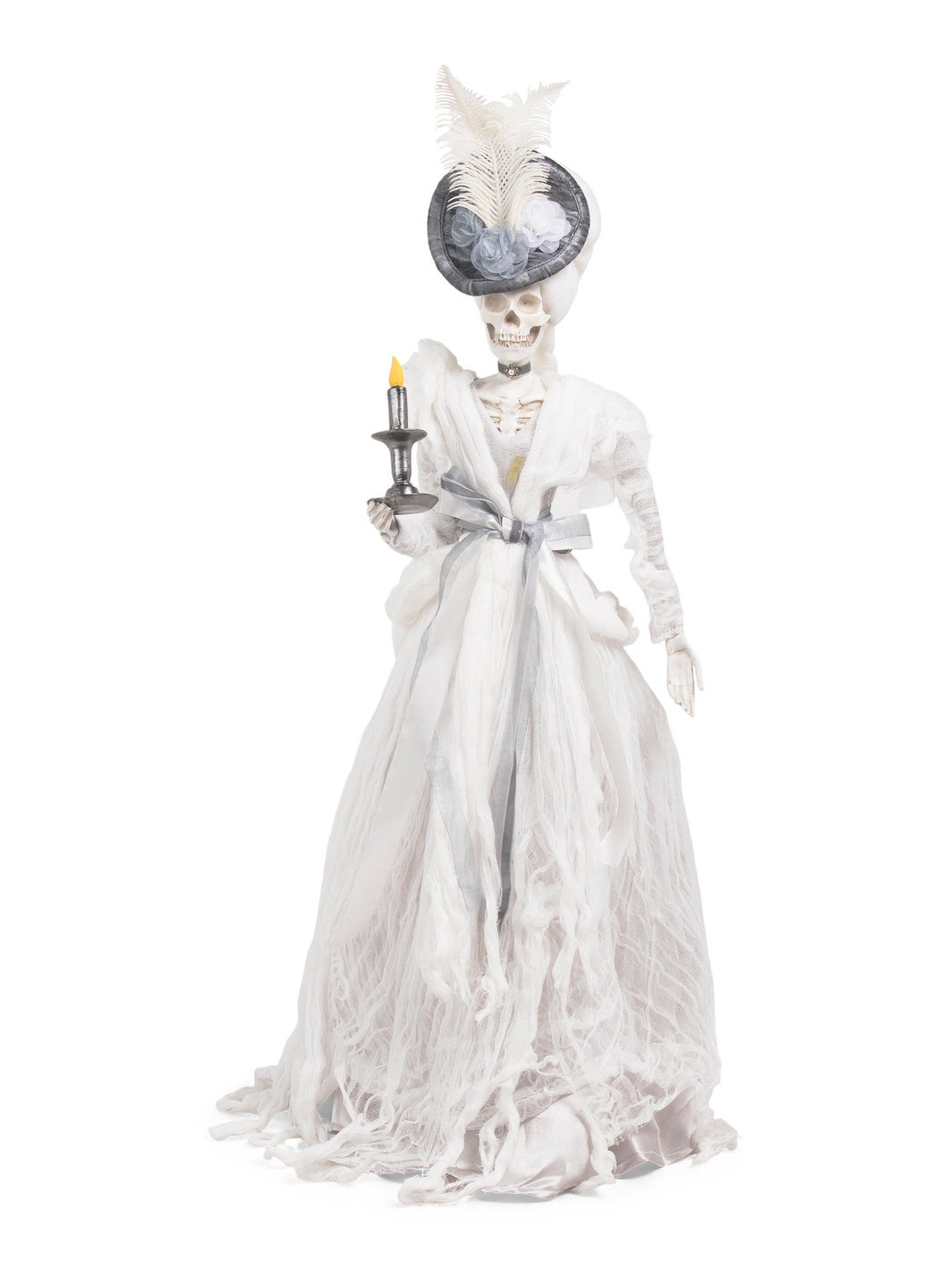 WELL DRESSED HOME Skeleton Witch Led Şamdan Dekorasyonu