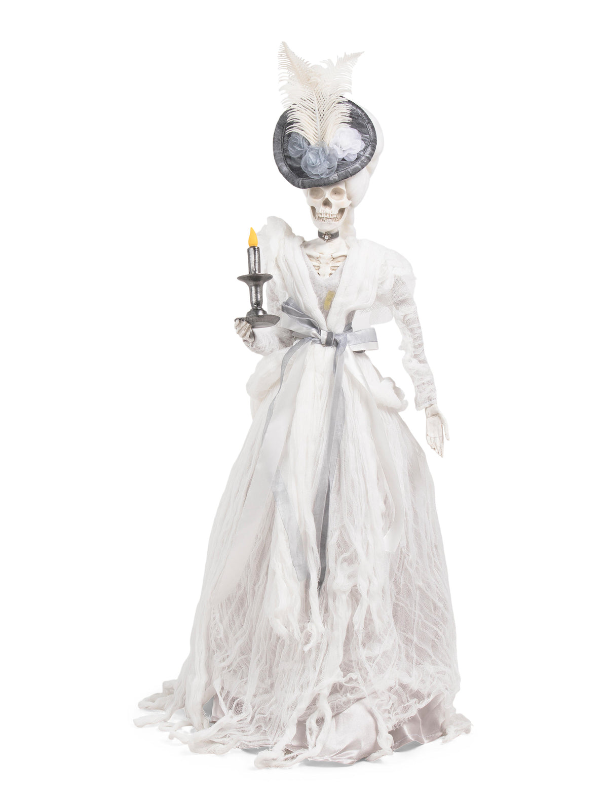 WELL DRESSED HOME Skeleton Witch Led Şamdan Dekorasyonu