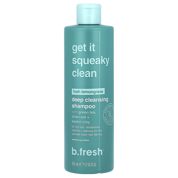 B Fresh Get It Squeaky Clean Dərin Təmizləyici Şampun Yağlı Saçlar Üçün Yaşıl Limon 355ml