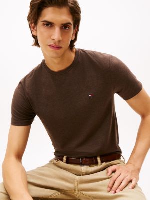 Tommy Hilfiger Dar Oturan Köynək, Qəhvəyi Heather