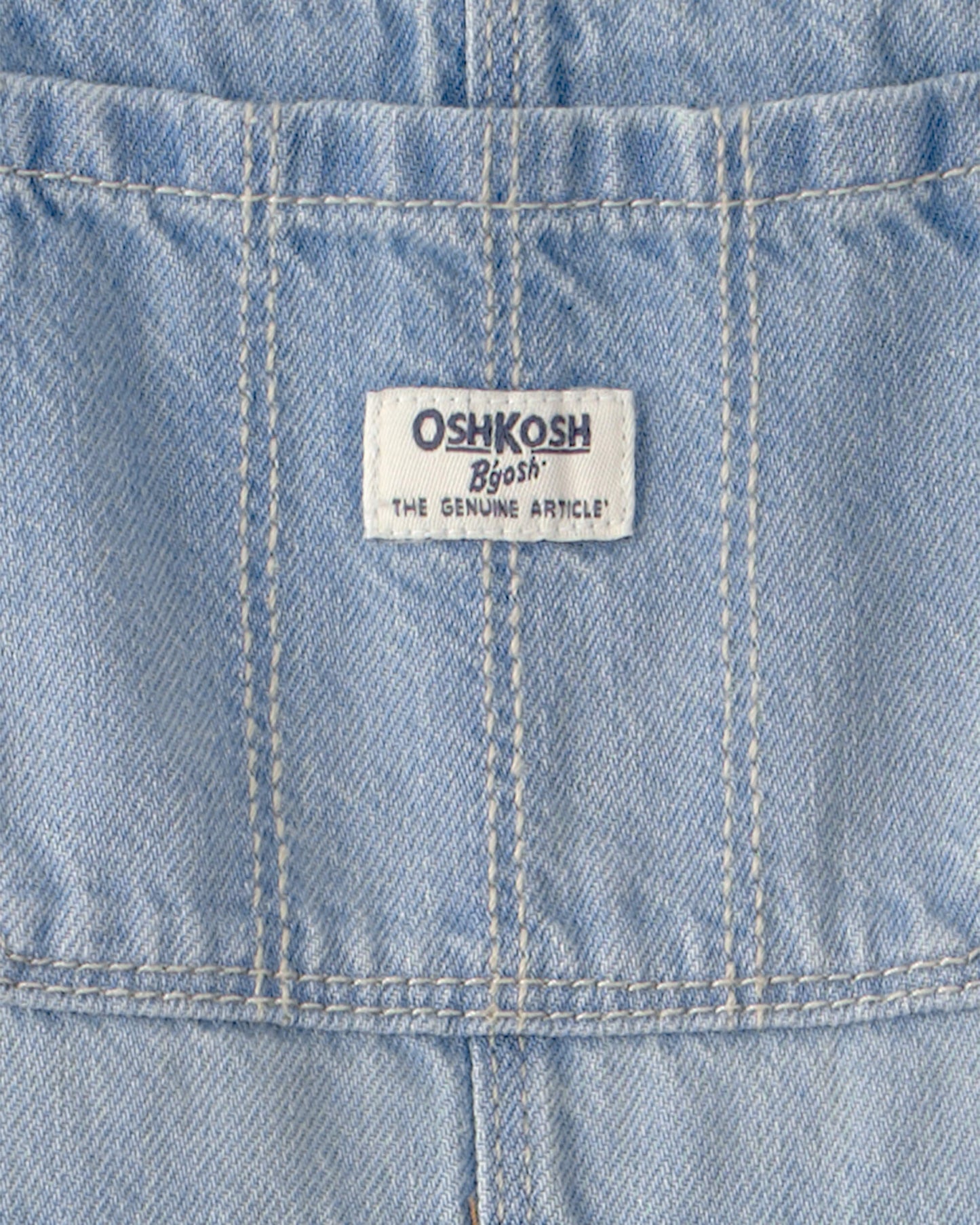 OshKosh B'gosh Kiçik Qız Uşağı Denim Yamaçlı Sarafan - Açıq Yuyuş