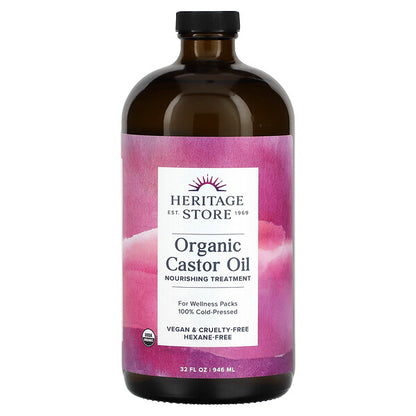 Heritage Store Organic Riçin Yağı 32 Fl Oz 946 Ml