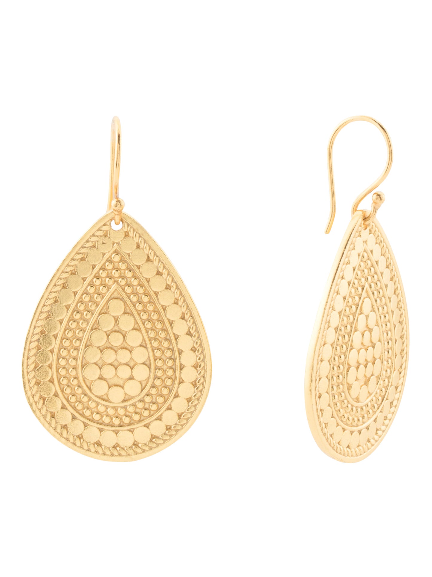 SHAANTI JEWELS Hindistanda Hazırlanmış 18kt Qızıl Kaplı Damla Çınqıl Qulaqcıqları