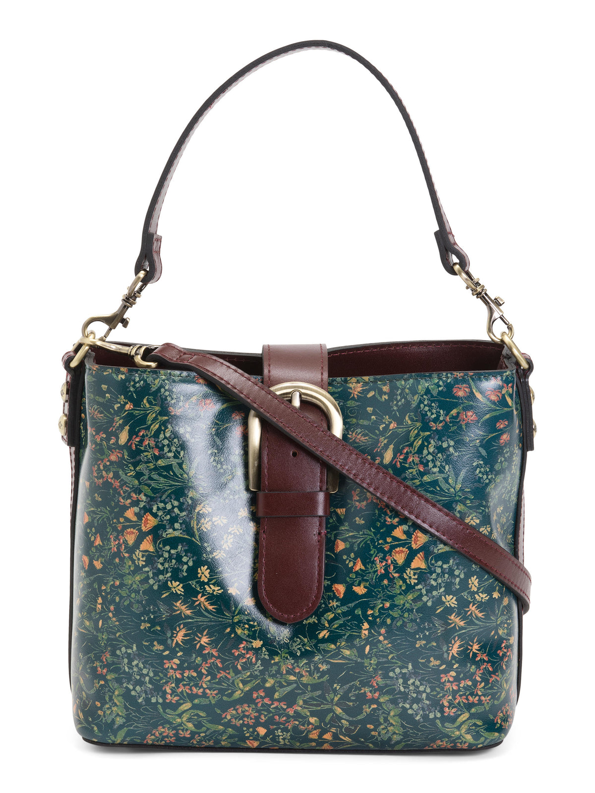 Leather Irving Üst Tutacaqlı Kova Çanta Omuz Askısı ilə