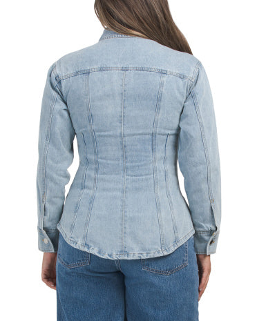 VIGOSS Dikiş Detaylı Denim Gödəkçə