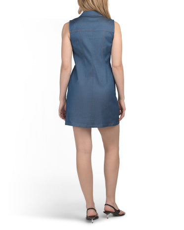 BCBG Denim Düymə Açıqlı Mini Geyim