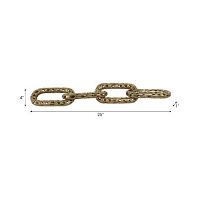 SAGEBROOK HOME Müasir Zəncirvari Heykəl Ev Dekorası üçün Accent - Otaq, Qonaq Otağı, Vanna Otağı və Ofis Dekorası üçün Ideal Stilli Ornamentlər - 1", Qızıl və Metallik