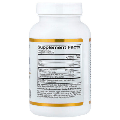 California Gold Nutrition Omega 800 Balıq Yağı 90 Kapsula