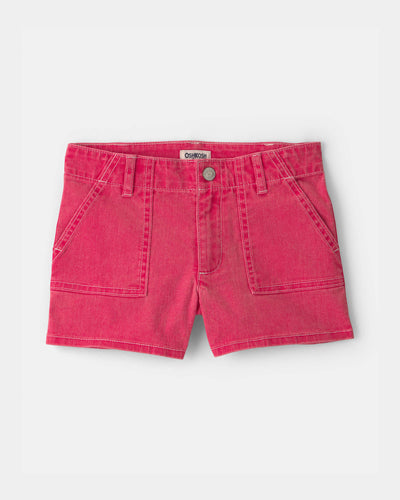 OshKosh B'gosh Qız Elastik Twill Şortları - Qırmızı