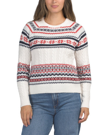 CUPCAKES &amp; CASHMERE Boyun Ətrafı Sweater Üçbucaq Şalı ilə