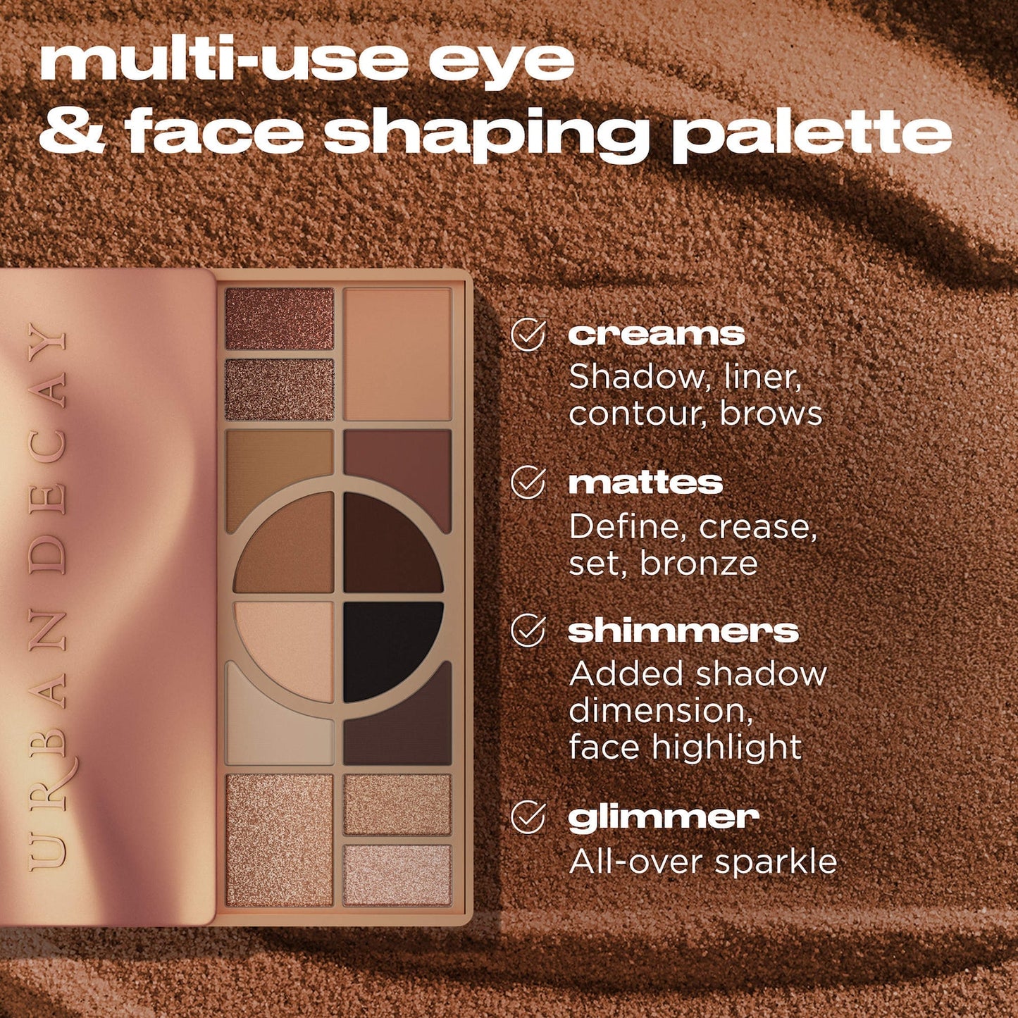 Urban Decay Naked Shaped Isıl Tonlu Göz və Üz Makyaj Paletası