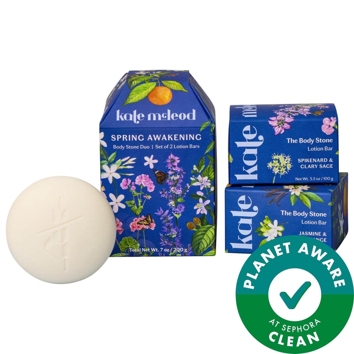 Kate McLeod Spring Body Stone Duo - 2 Tam Ölçülü Bədən Lotsiyon Çubuğu