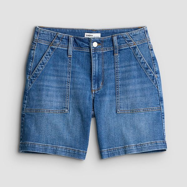 Qadın Sonoma Goods For Life® Orta Bel Utility Midi Şortları