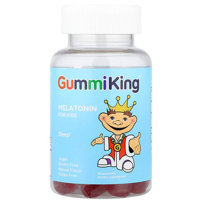 Gummiking Melatonin Uşaqlar üçün Çiyələk 1 Mg 60 Qamma Vitaminlər