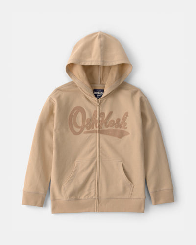 Carter's Uşaq OshKosh Loqosu Zip-Up Huddi - Bej