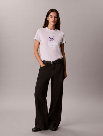 Calvin Klein Çiçəkli Fotoqrafiya Qrafik Klassik Köynək