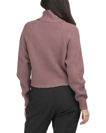 TAVI Alpine Knit Turtleneck Çəhrayı Yumşaq və Rahat Aprè-Ski Svitər