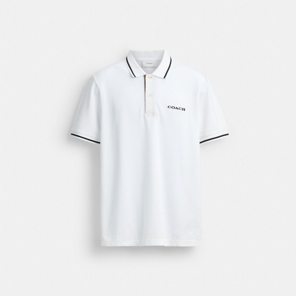 Coach Signature Trim Polo Organic Pambıqdan