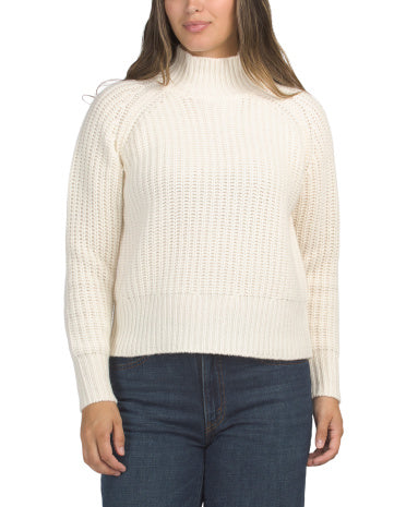 THE CASHMERE PROJECT Cashmere Luxe Stitch Mock Neck Sweater