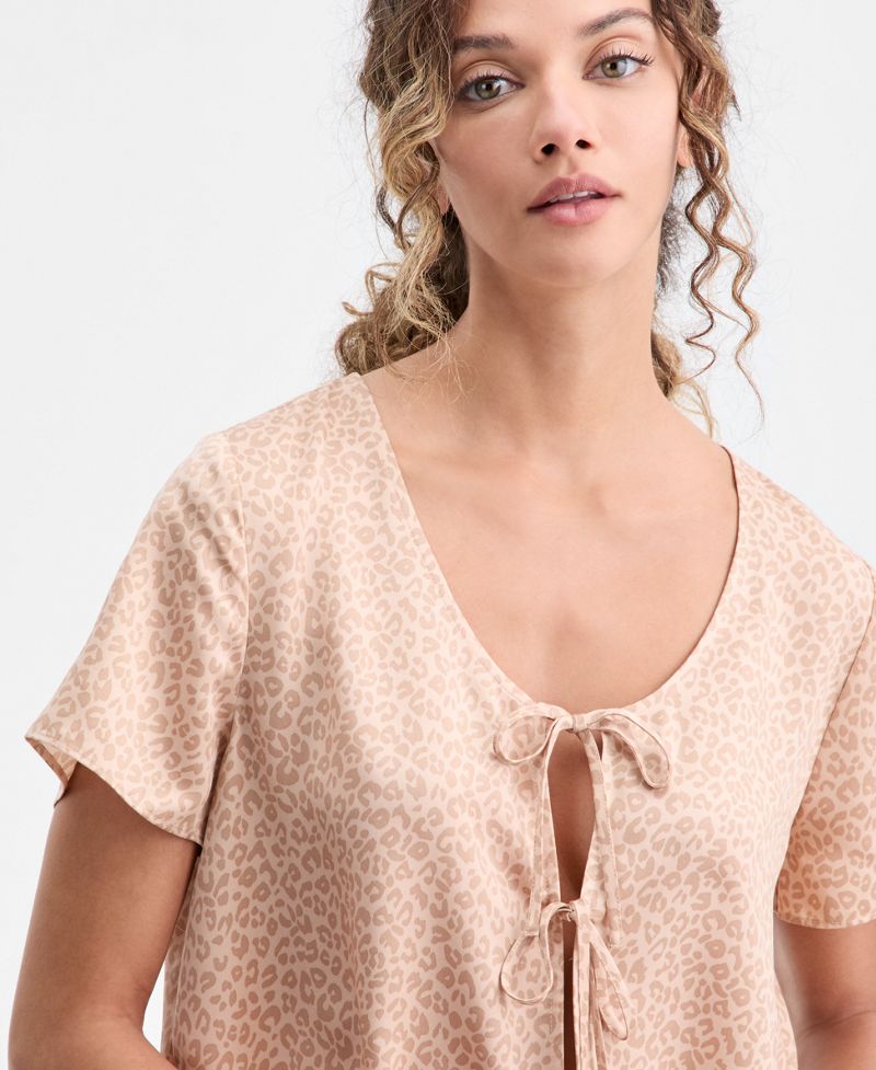 State of Day Qadın Crepe de Chine 2-Parçalı Qısa Kollu Pijama Dəsti