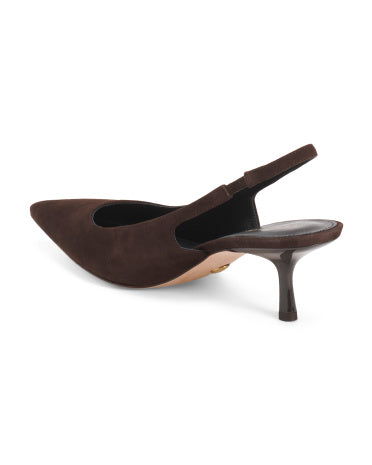 VERONICA BEARD Suede Cashel Slingback Topuqlu Ayaqqabısı