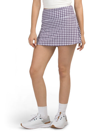 GOTTEX Houndstooth Back Yoke Skort
