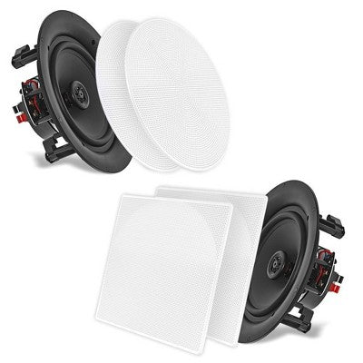 Pyle 10" Tavan Montan Dinamikləri - 2 Yollu Tam Diapazon Səs Stereo Dinamik Audio Sistemi Elektronik Krossoverli