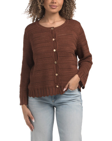 CYRUS Novelty Stitch Düymə Ön Kardigan