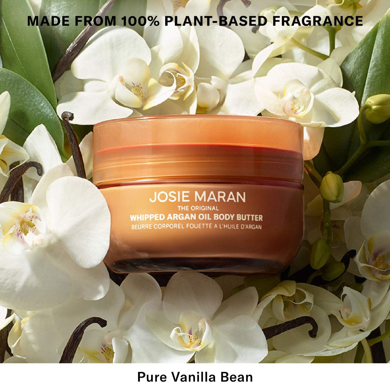 JOSIE MARAN Vanilla Bean - Əridilmiş Argan Yağı Bədən Kremi Yenidən Doldurula Bilən Şüşə