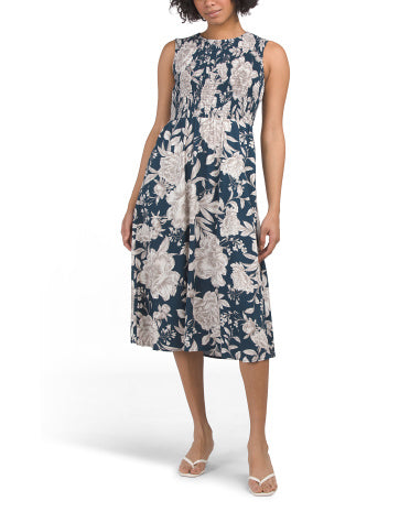 Smocked Top Midi Geyim