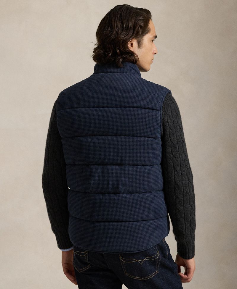 Polo Ralph Lauren Kişi Şəbəkə Naxışlı Qısa Yaxalı Jilet