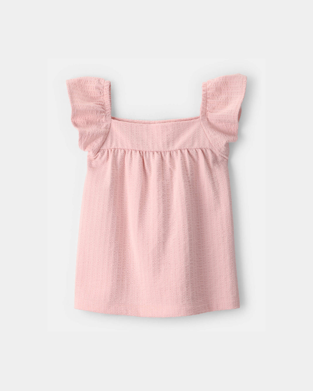 Carter's Uşaq Qız Flutter Qol Seersucker Bluzka - Çəhrayı