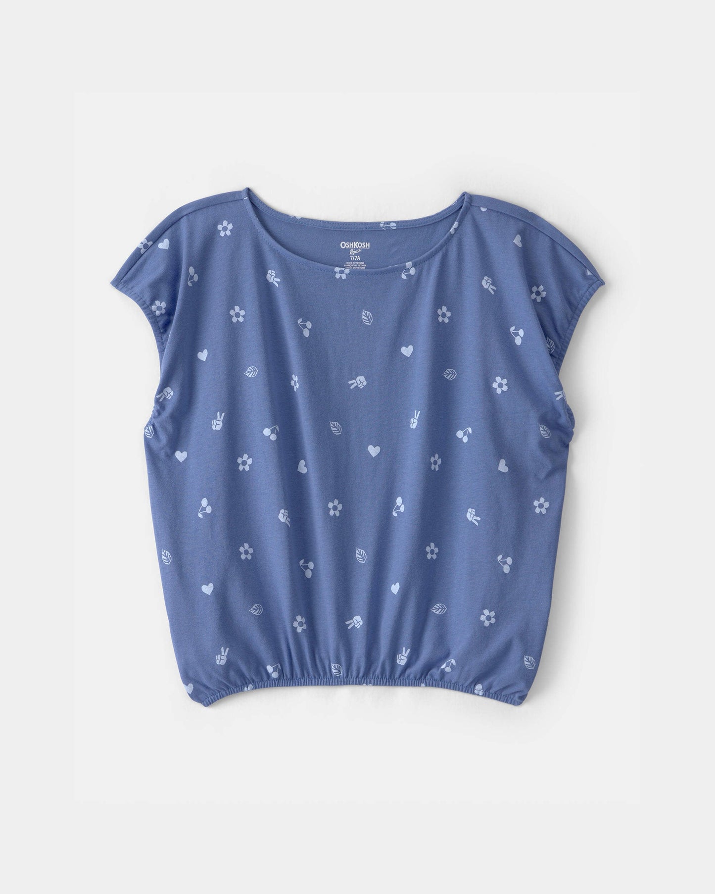 OshKosh B'gosh Qız Bahar İkonu Qısa Tərəvəz Köynəyi - Mavi