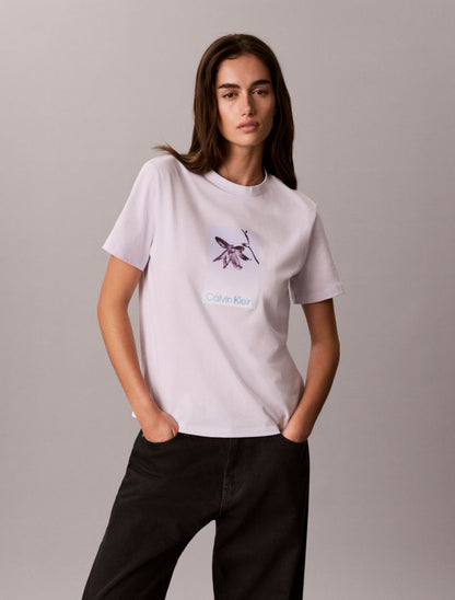 Calvin Klein Çiçəkli Fotoqrafiya Qrafik Klassik Köynək