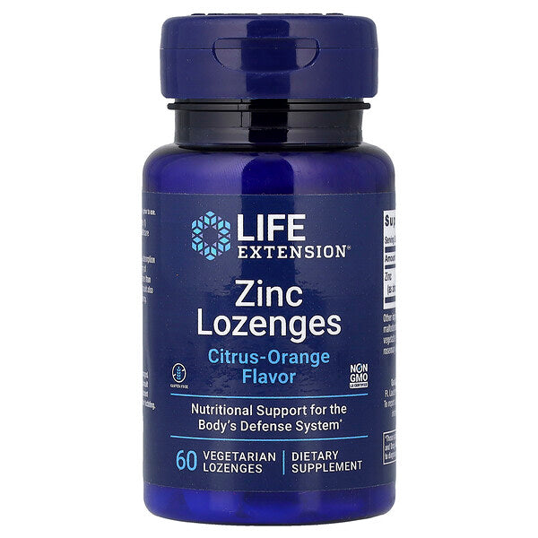 Life Extension Zinc Pastili Sitrus Narıncı 60 Veqetarian Pastil 18.75 Mg