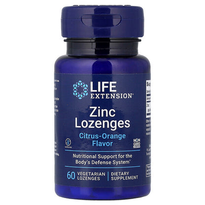 Life Extension Zinc Pastili Sitrus Narıncı 60 Veqetarian Pastil 18.75 Mg
