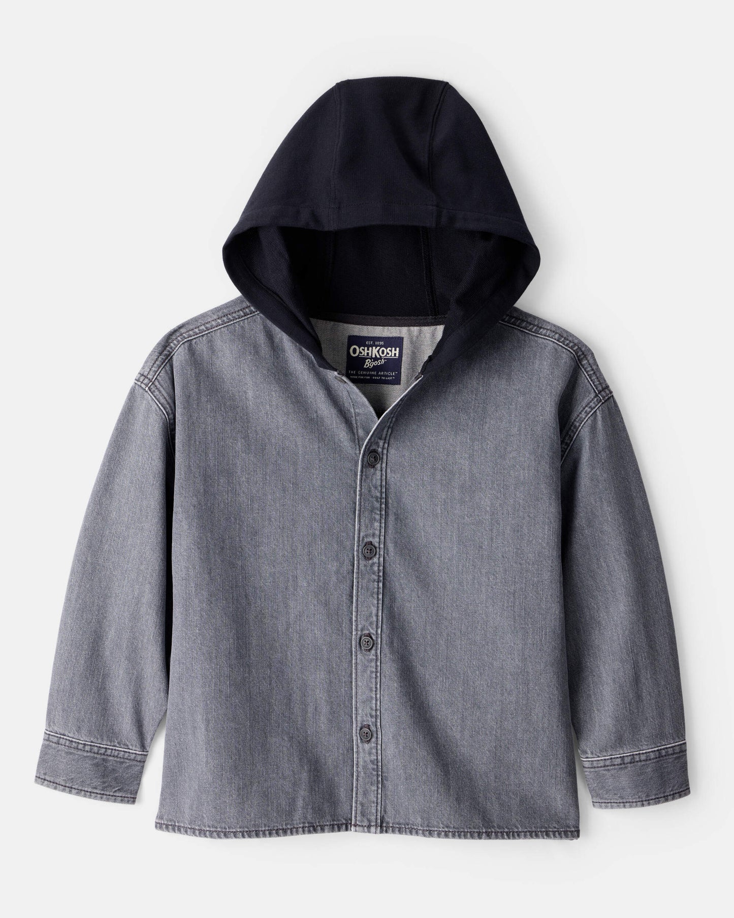 OshKosh B'gosh Oğlan Pambıq Uzun Kollu Moda Gödəkçəsi